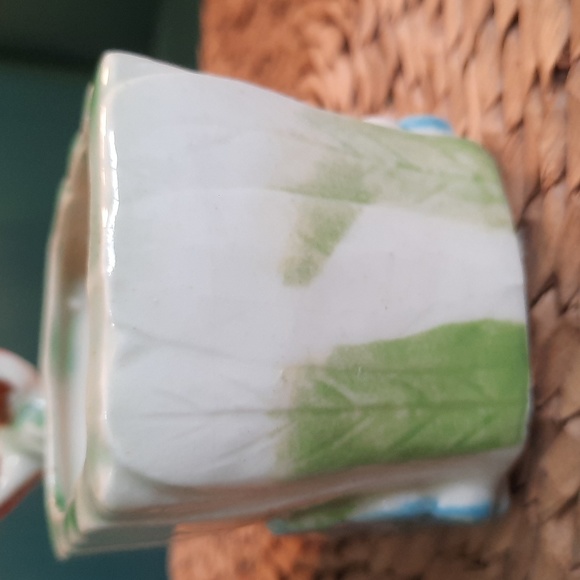 Vintage Hand Painted Ceramic Burro Donkey Pulling Cart Planter/Figurine - Picture 5 of 11